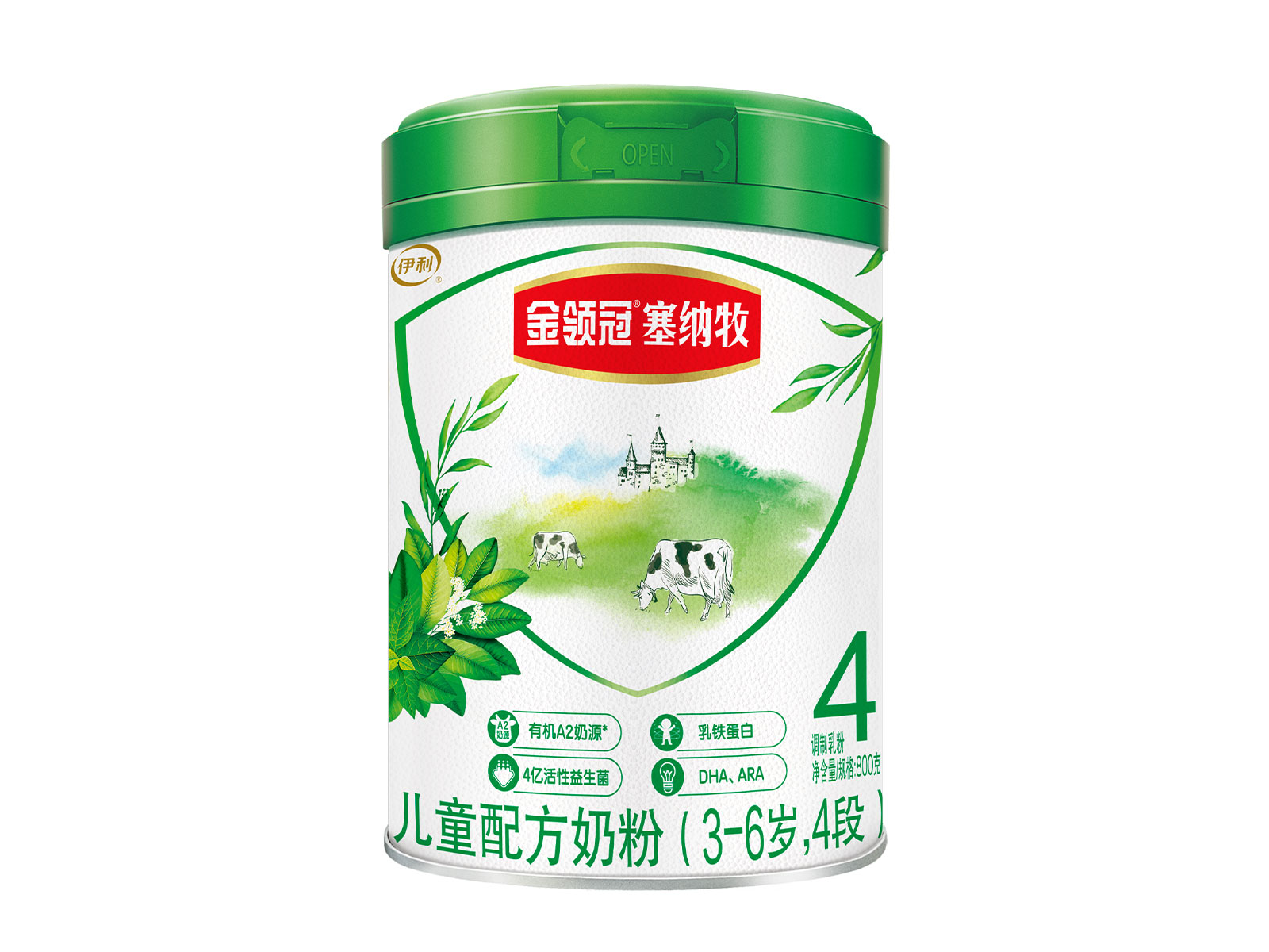 金领冠有机塞纳牧4段800g，突破传统有机，三重天然保护