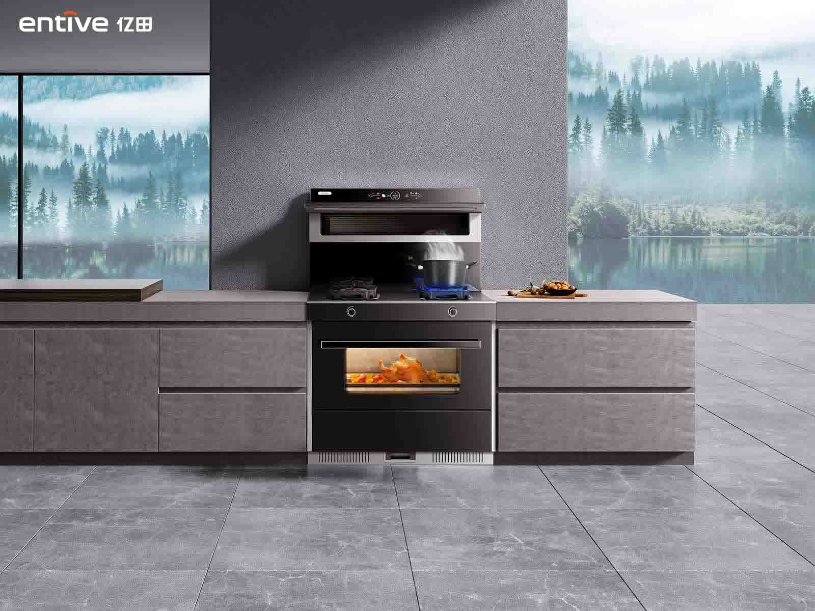 亿田D6ZK蒸烤炸集成灶