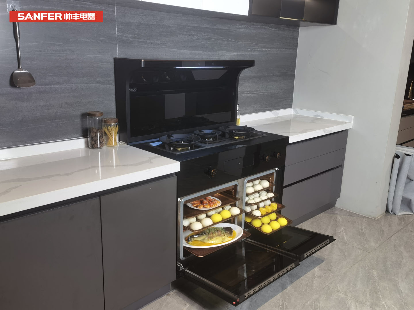 帅丰星辰X1蒸烤同步集成灶