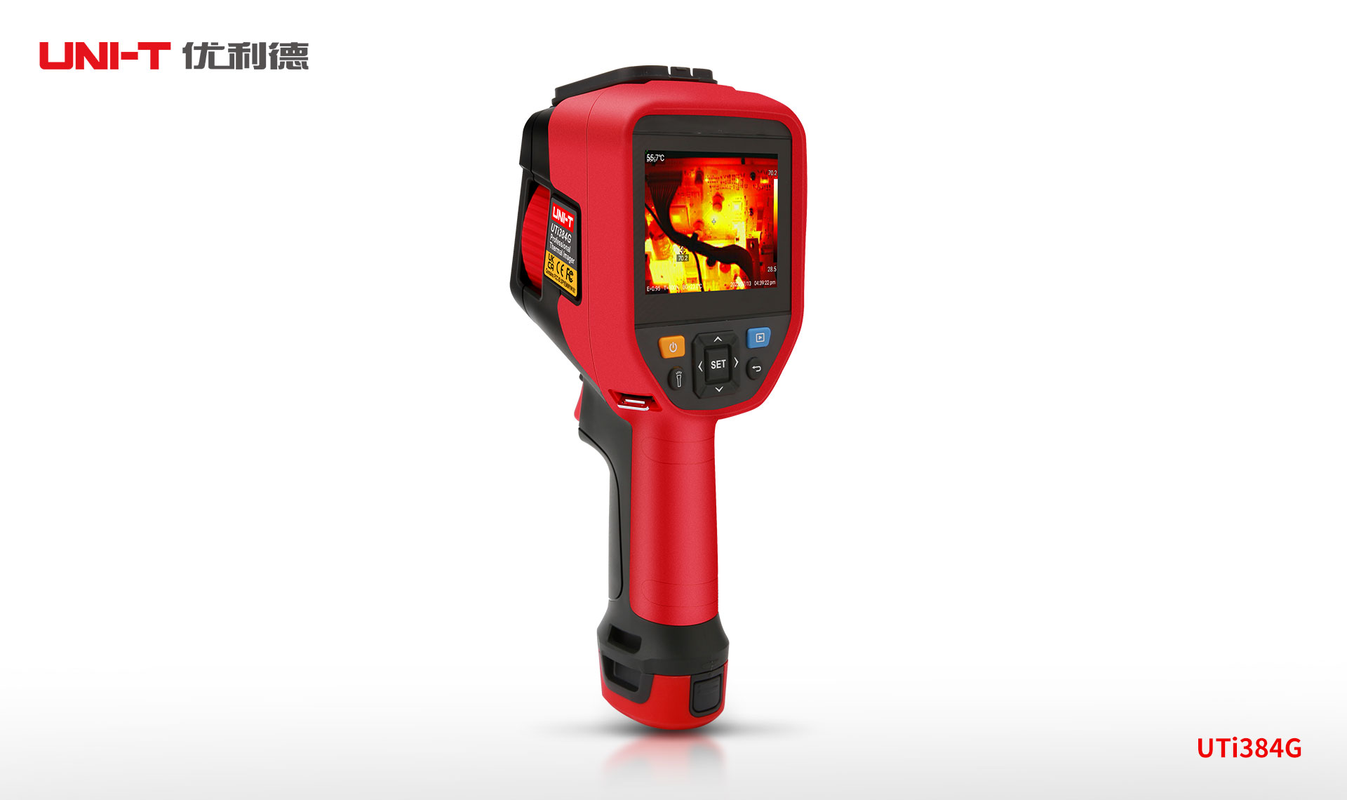 优利德UTi384G触屏可调焦红外热成像仪